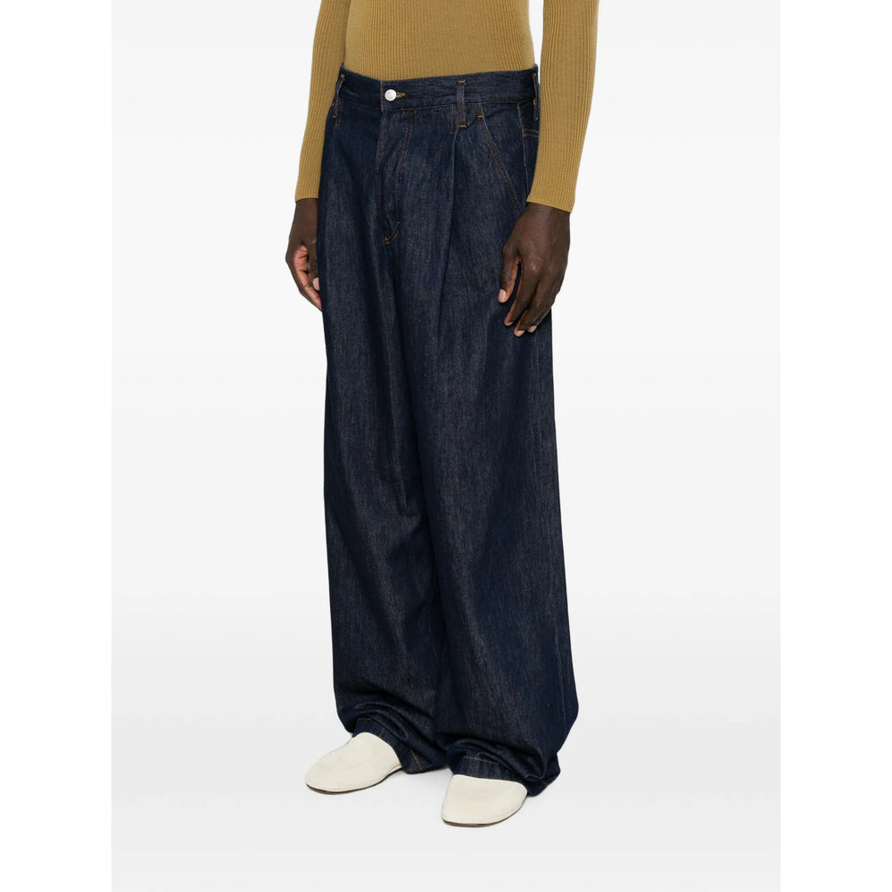 Dries Van Noten Blue Denim - Wide-Leg Jeans Men DRIES VAN NOTEN