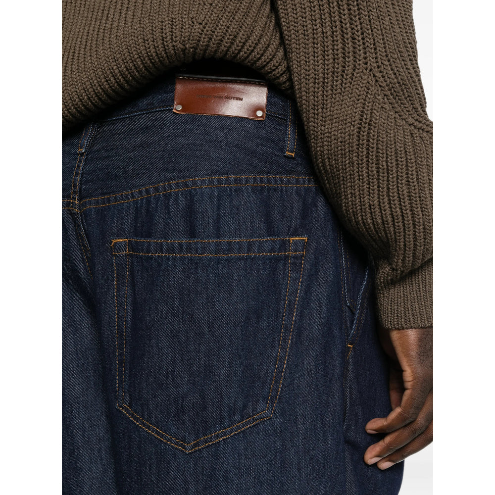 Dries Van Noten Blue Denim - Wide-Leg Jeans Men DRIES VAN NOTEN