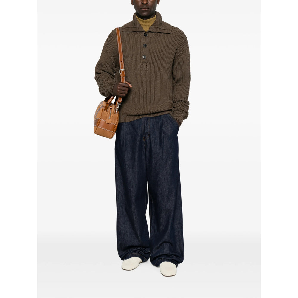 Dries Van Noten Blue Denim - Wide-Leg Jeans Men DRIES VAN NOTEN