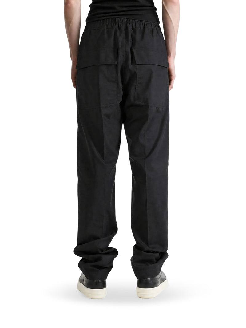 Rick Owens Men Slim Drawstring Wool Trousers With Drawstring RICK OWENS