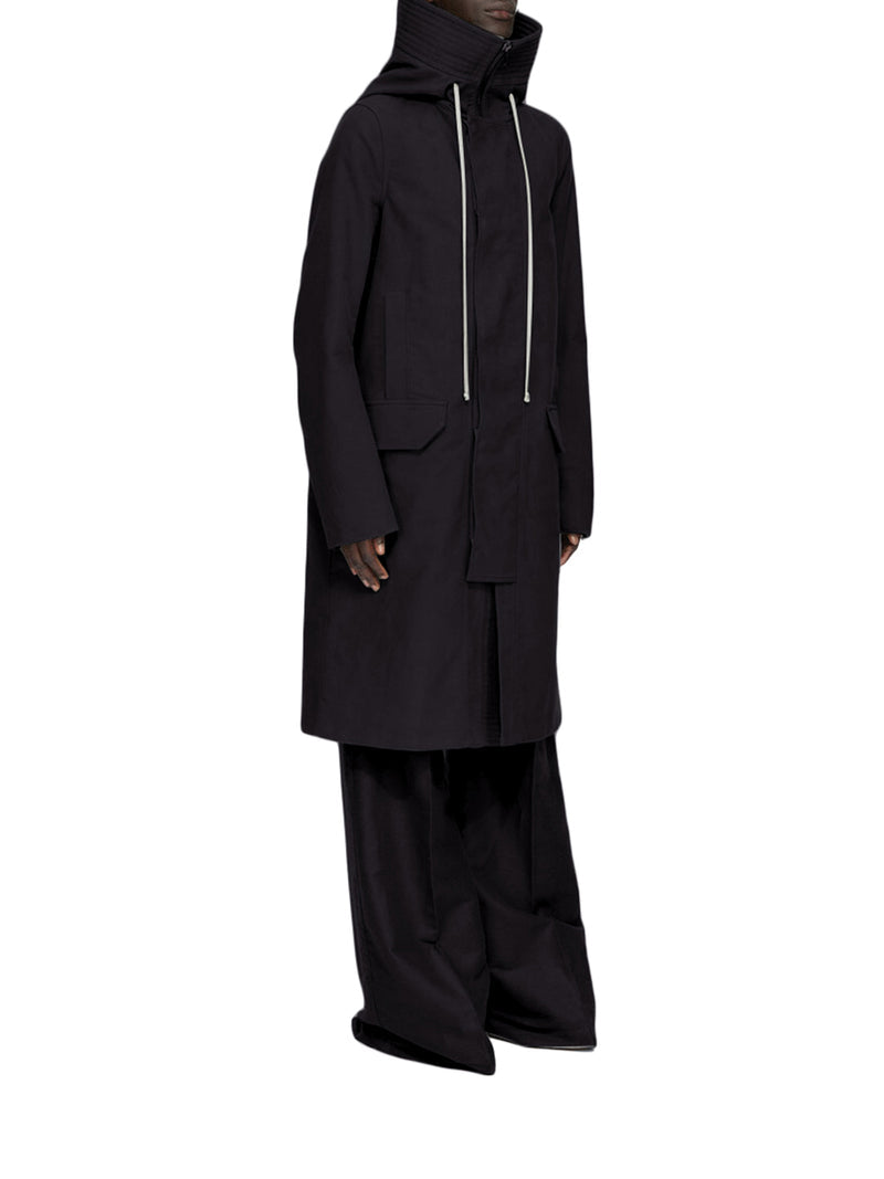 Rick Owens Men Long Cotton Parka With Hood RICK OWENS