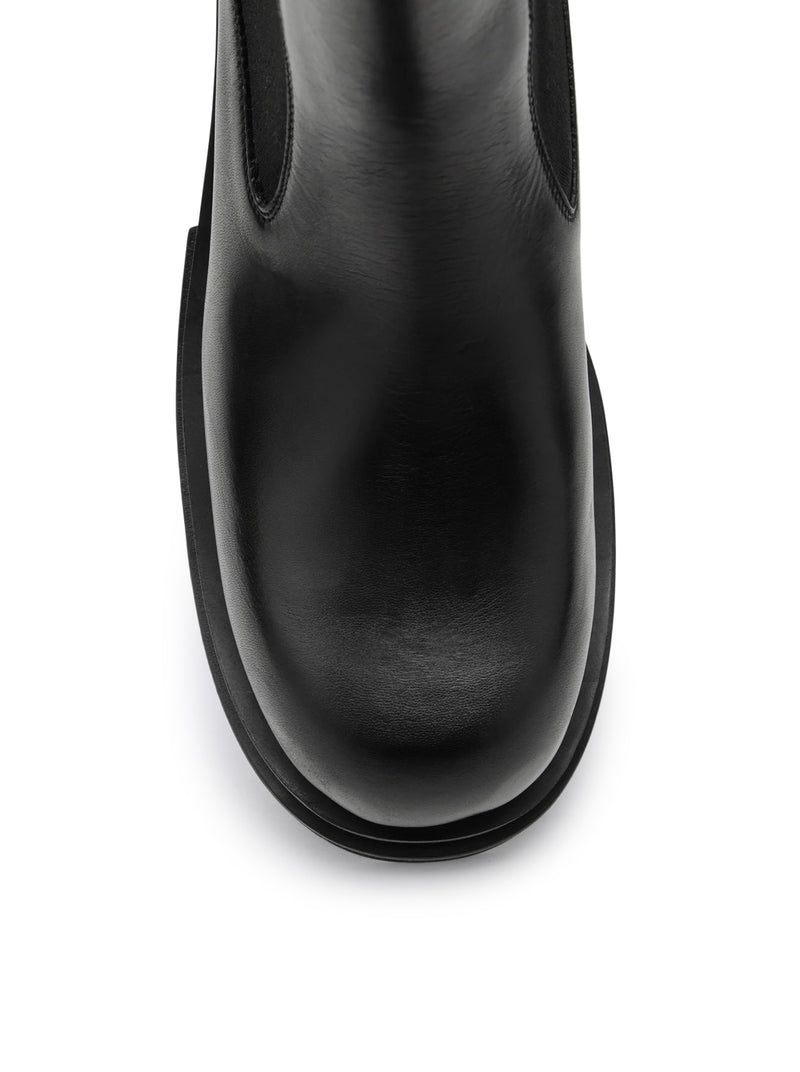 Rick Owens Men Bogun Black Leather Boots RICK OWENS