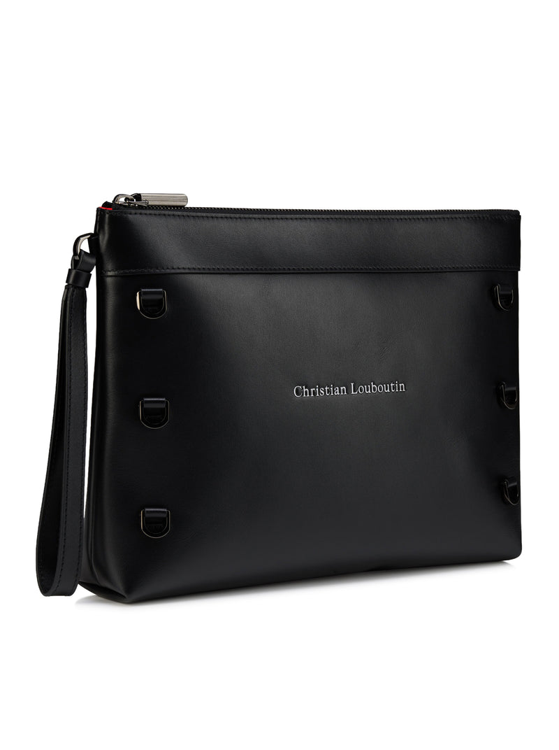 Christian Louboutin Men Kosmica Smooth Calfskin Clutch CHRISTIAN LOUBOUTIN