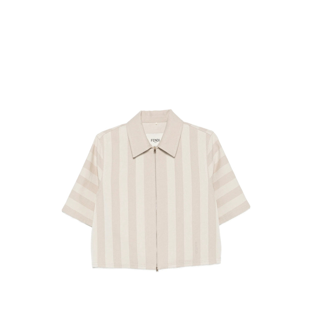 Fendi Neutrals Jackets - Cropped Jackets Women FENDI