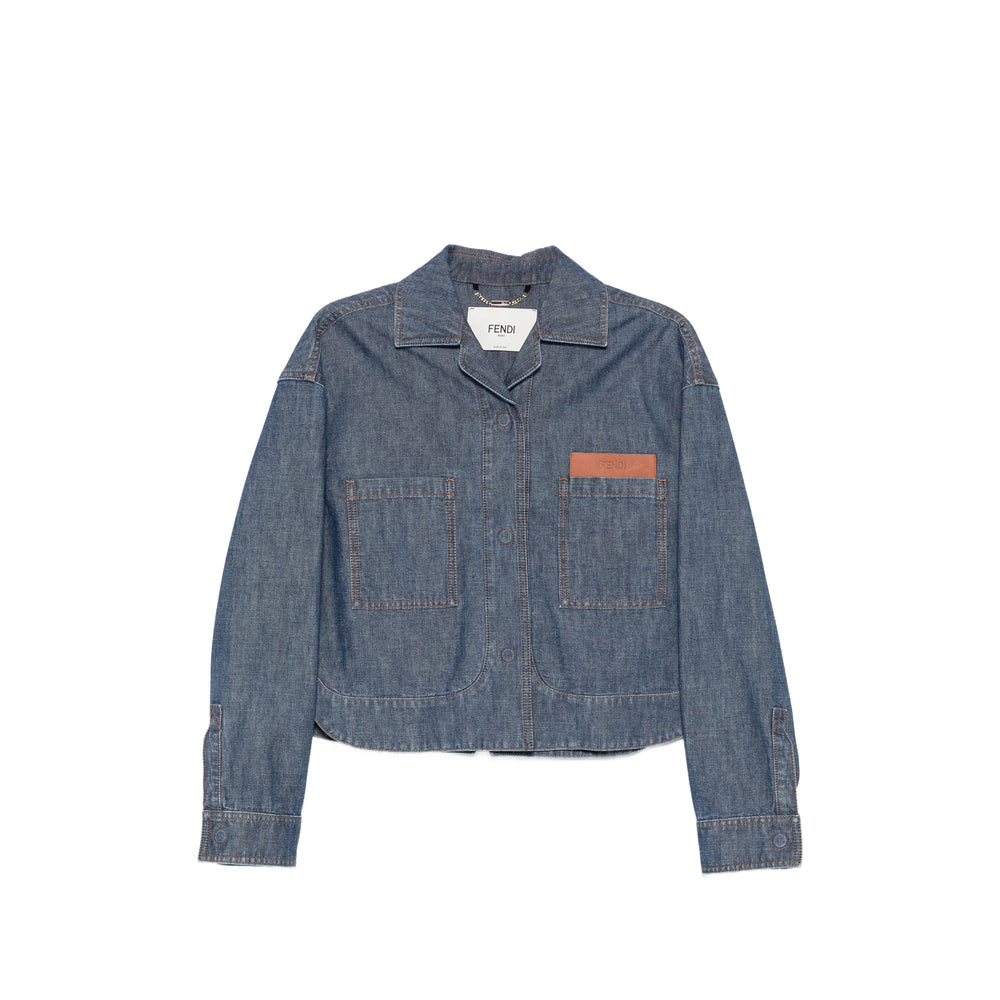 Fendi Blue Jackets - Denim Jackets Women FENDI