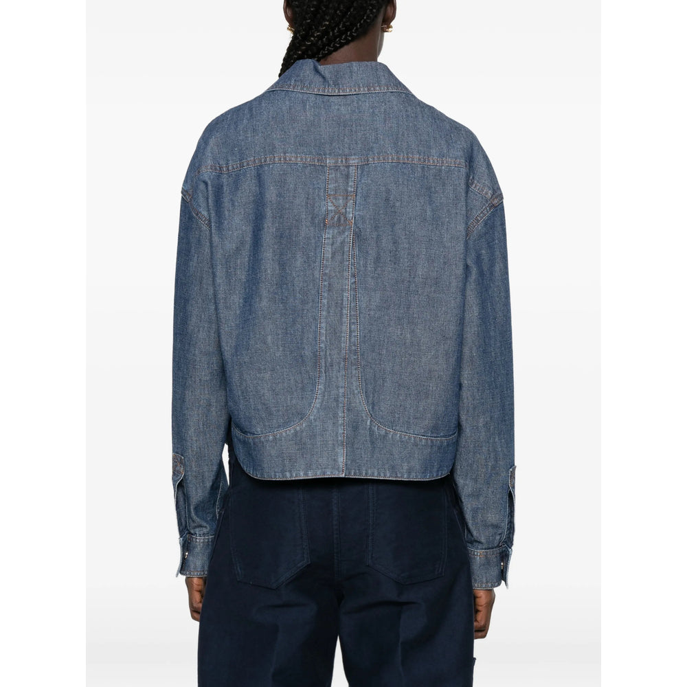 Fendi Blue Jackets - Denim Jackets Women FENDI