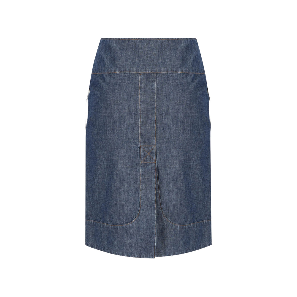 Fendi Blue Denim - Denim Skirts Women FENDI