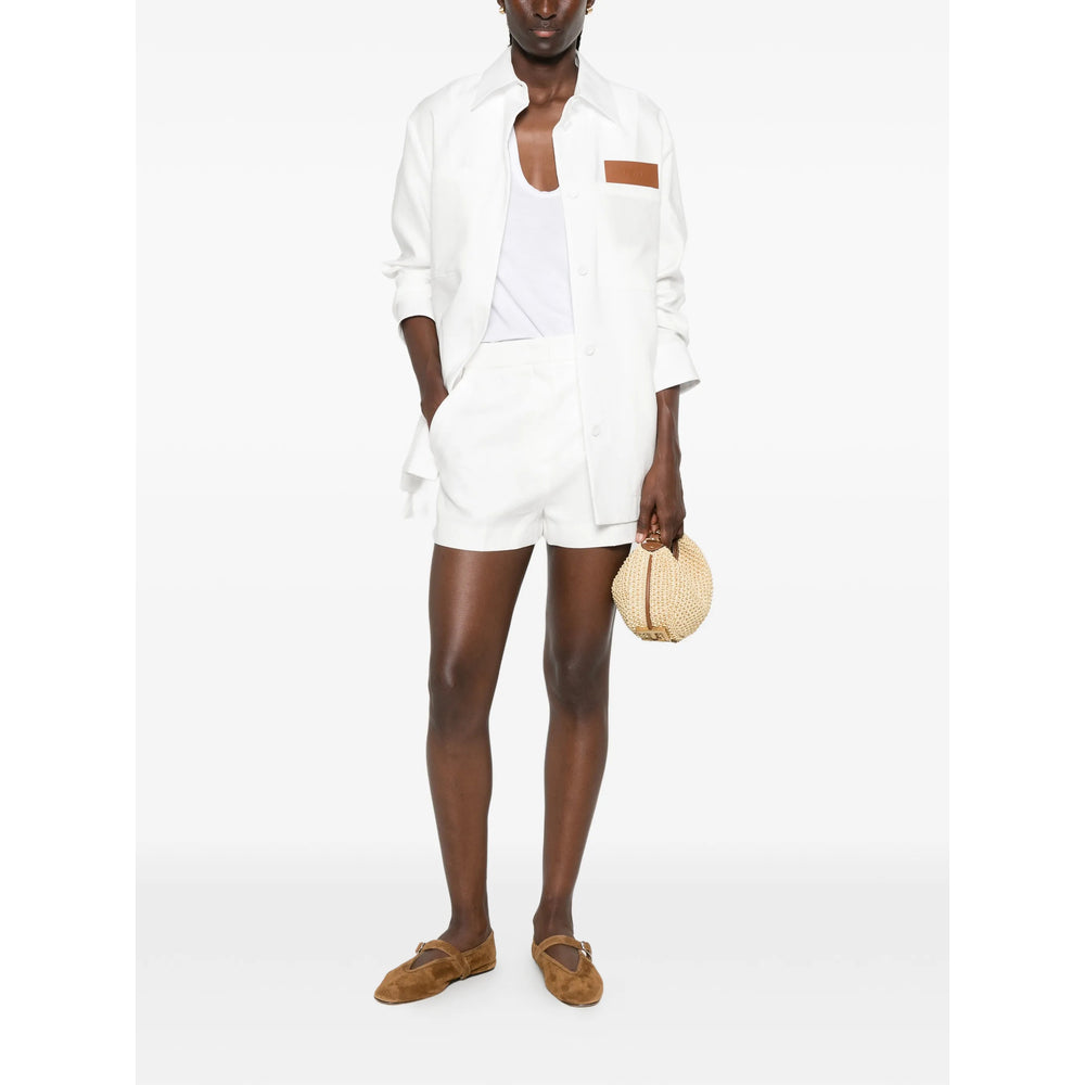 Fendi White Shorts - Tailored Shorts Women FENDI