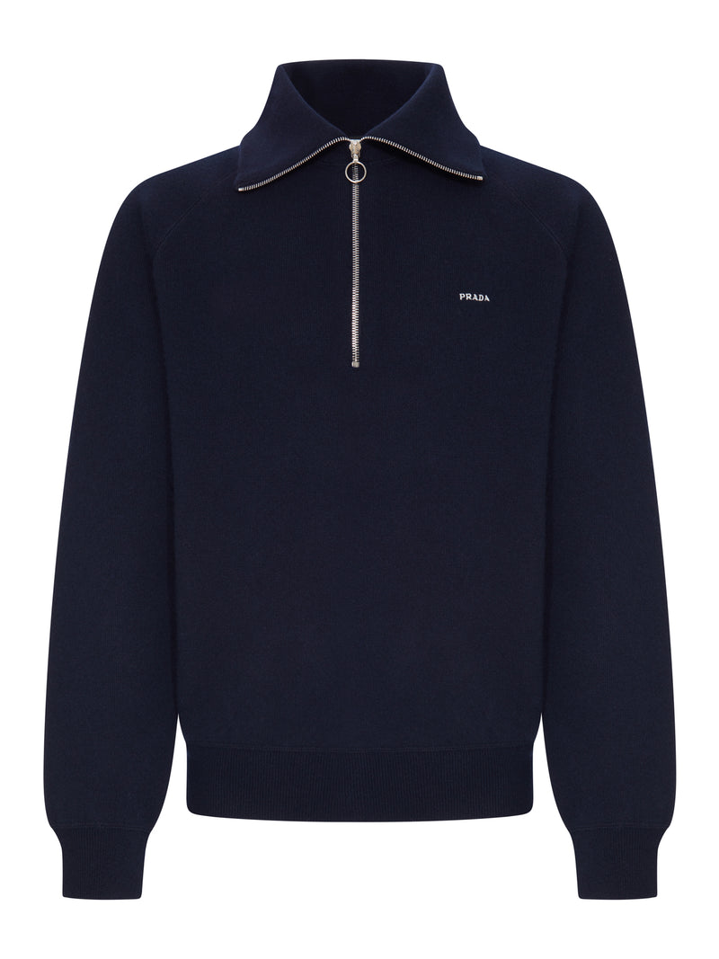Prada Men Knitted Polo Shirt With Prada Logo PRADA
