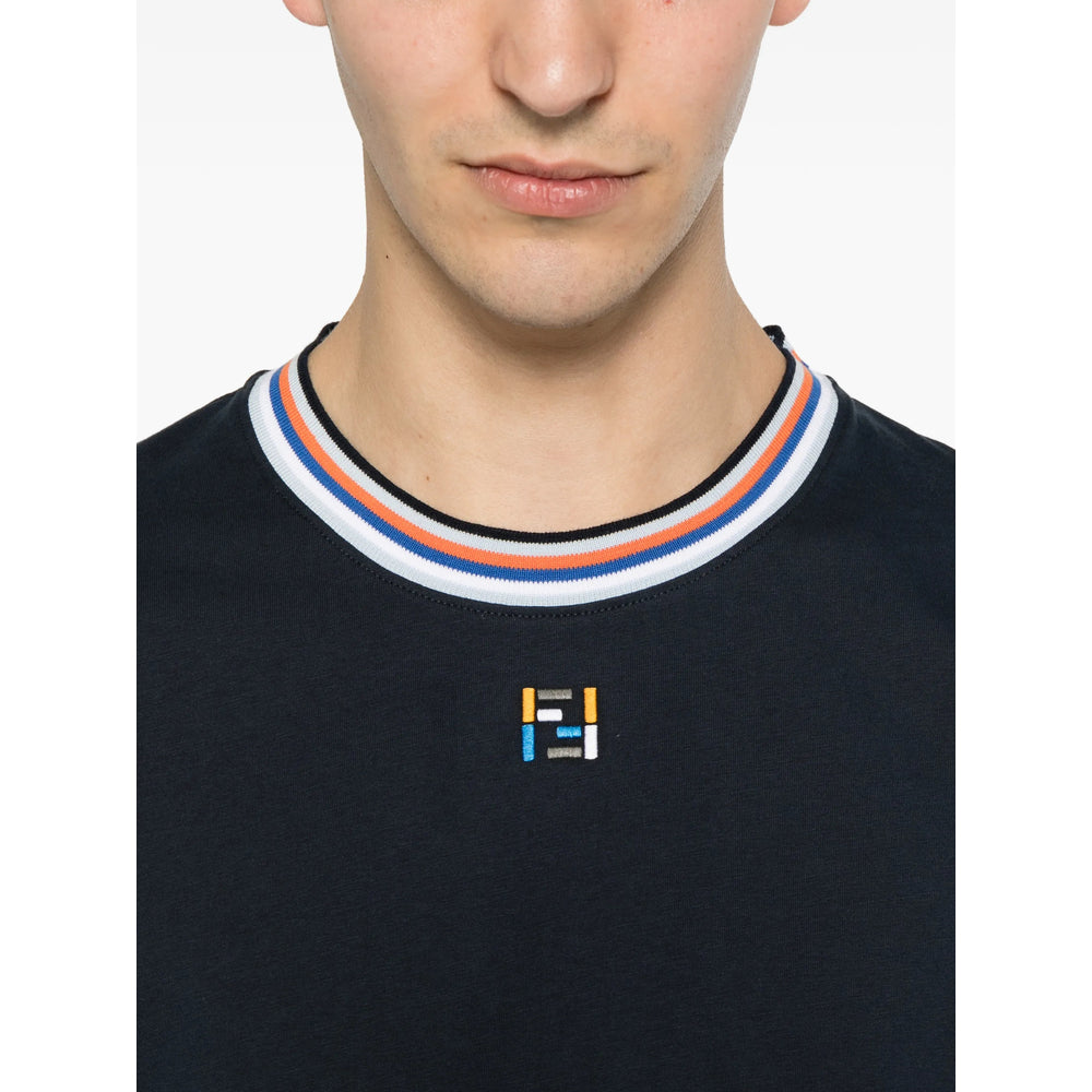 Fendi Blue T-Shirts & Vests - T-Shirts Men FENDI