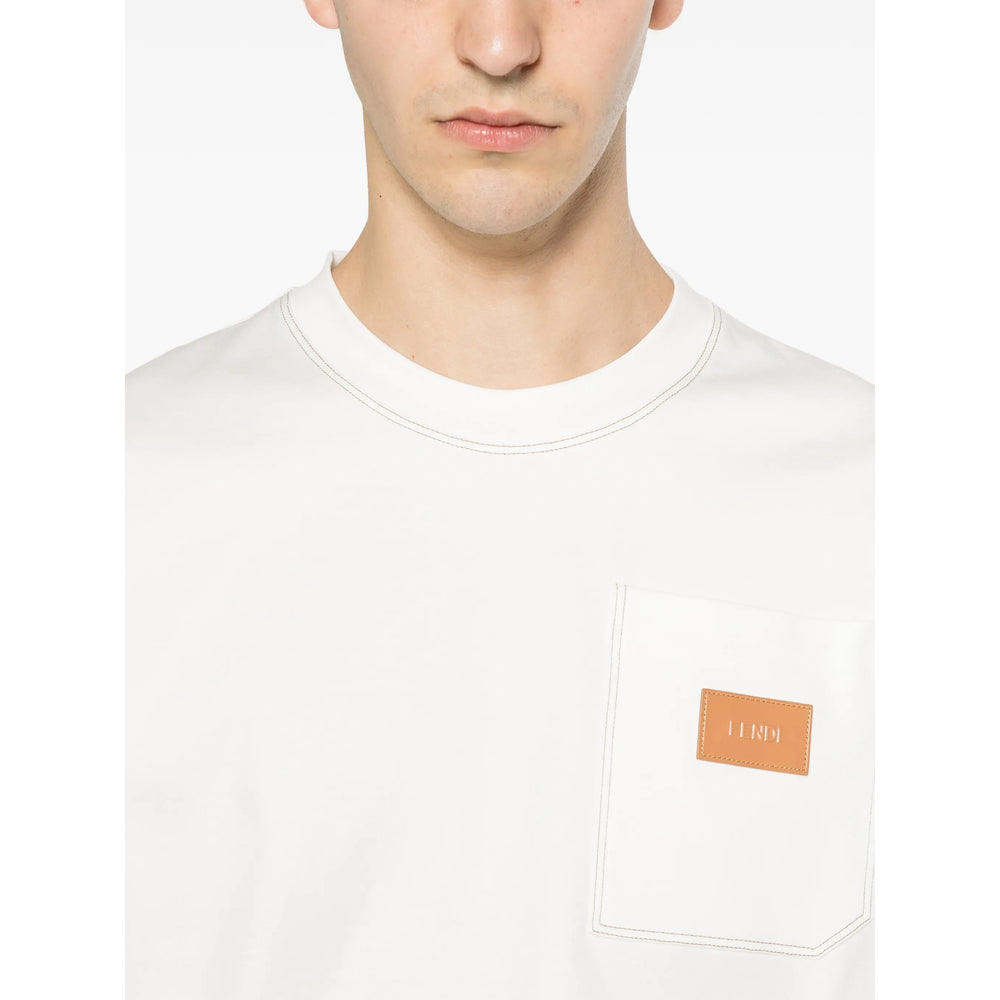 Fendi White T-Shirts & Vests - T-Shirts Men FENDI