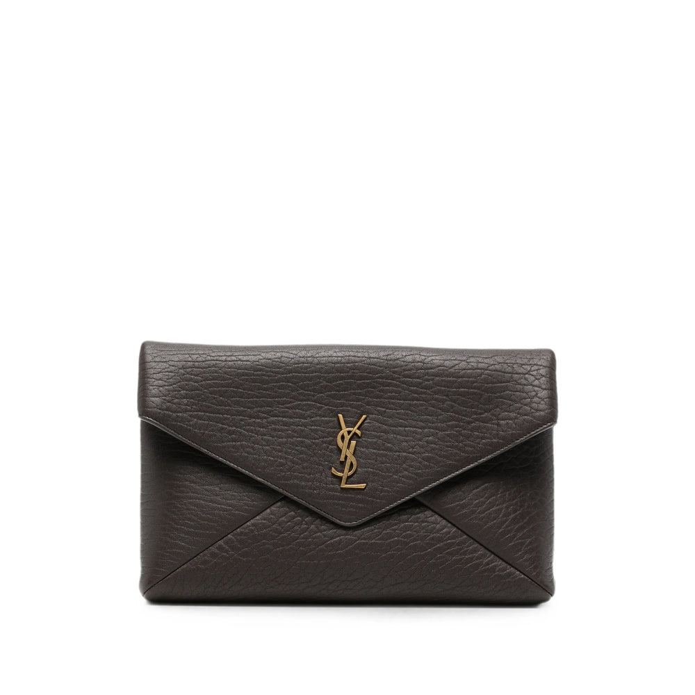 Saint Laurent Brown Clutch Bags Women SAINT LAURENT