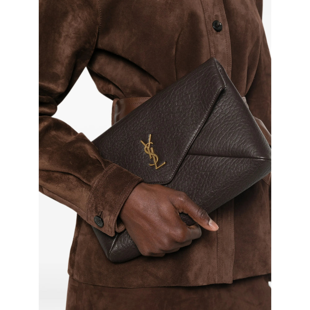 Saint Laurent Brown Clutch Bags Women SAINT LAURENT