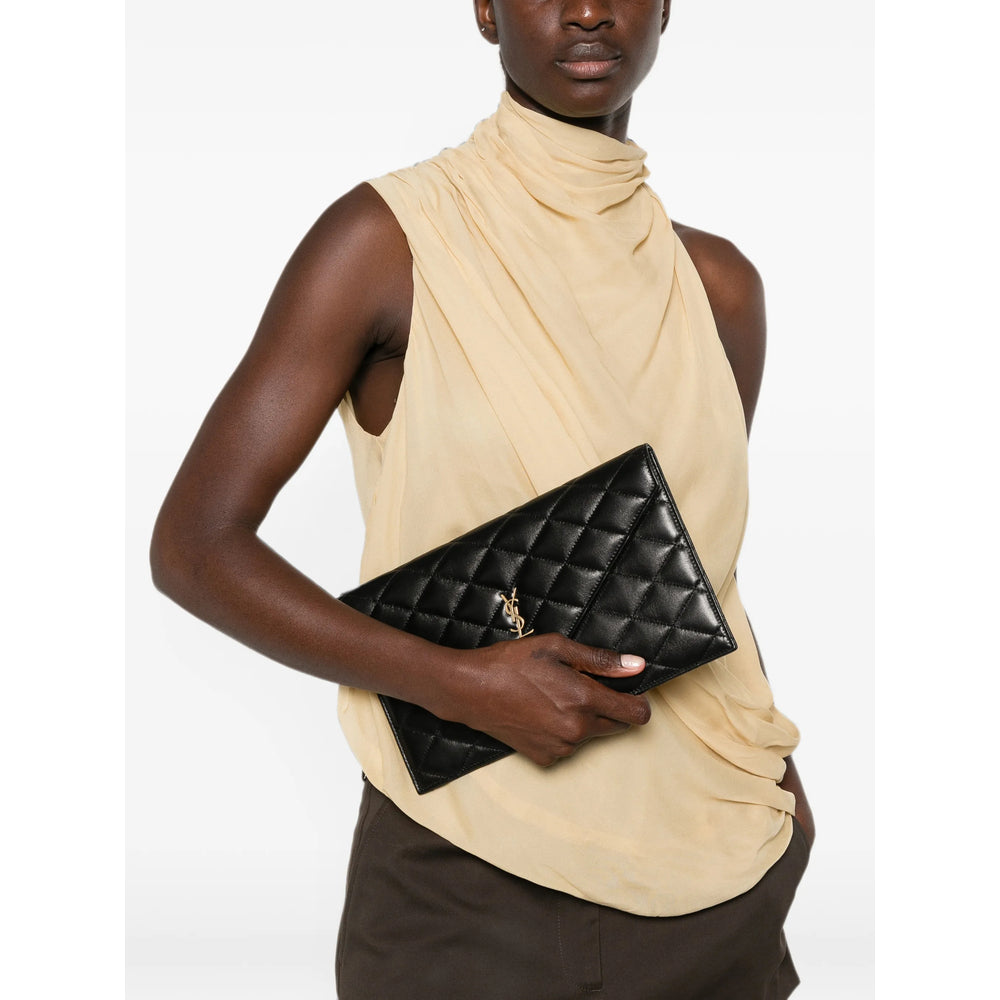 Saint Laurent Black Clutch Bags Women SAINT LAURENT