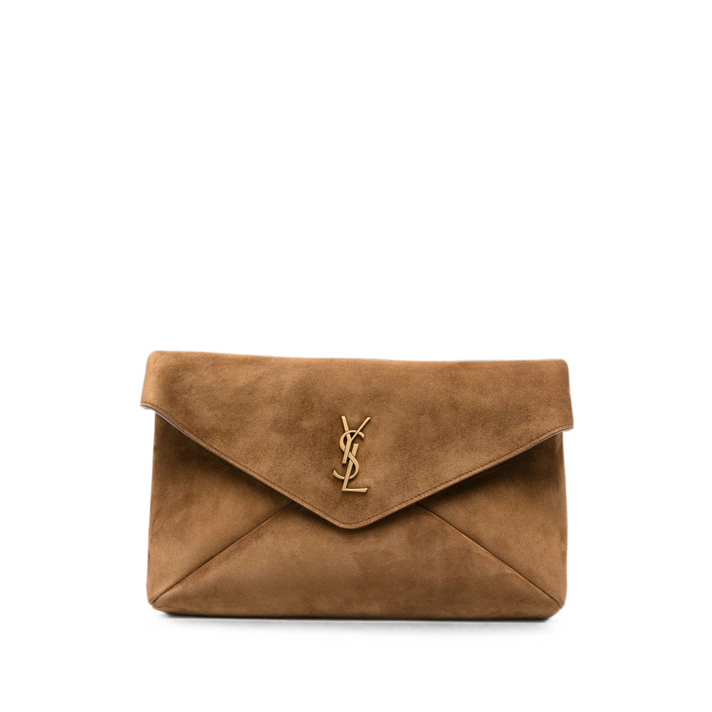 Saint Laurent Brown Clutch Bags Women SAINT LAURENT