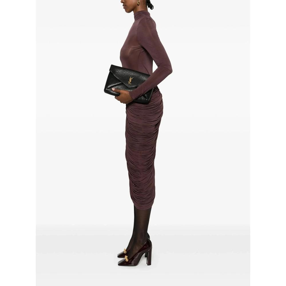 Saint Laurent Black Clutch Bags Women SAINT LAURENT