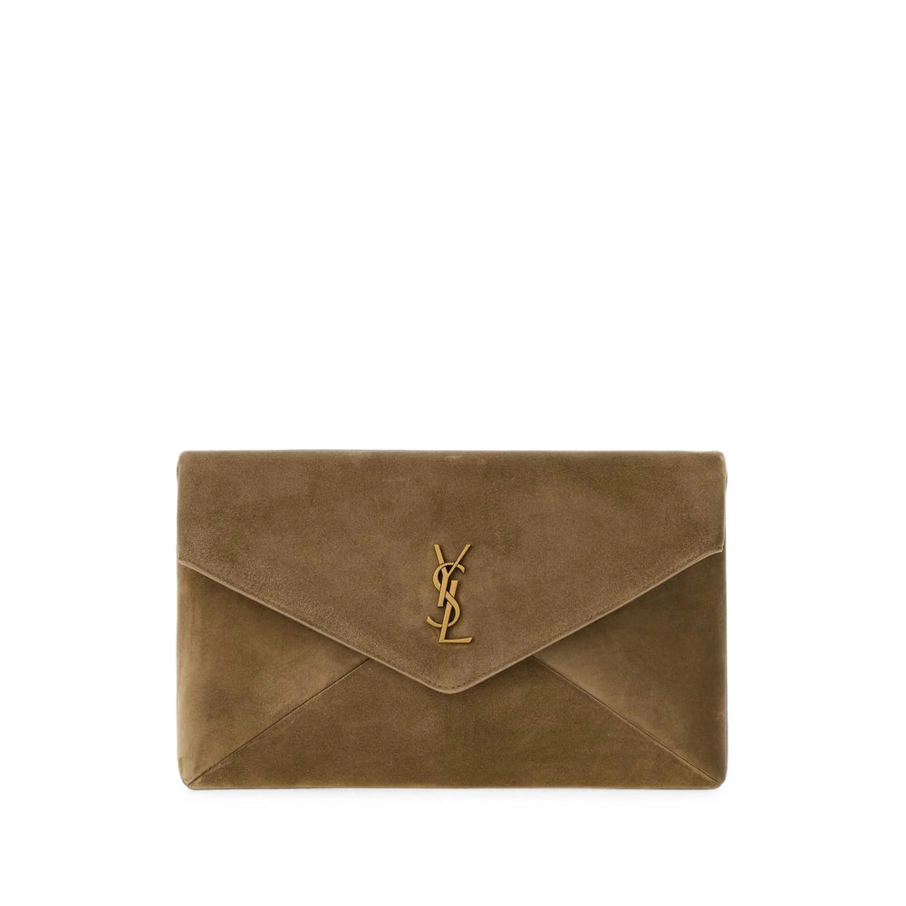 Saint Laurent Brown Clutch Bags Women SAINT LAURENT