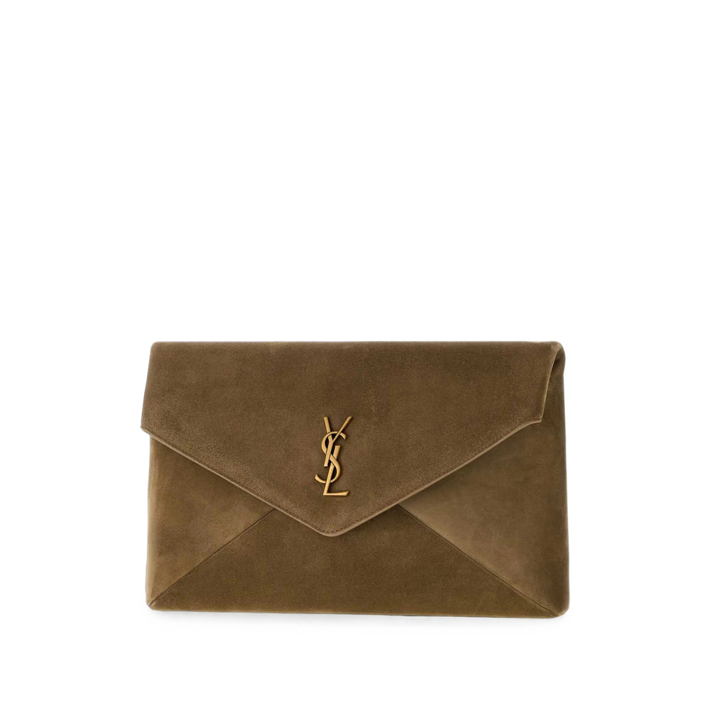 Saint Laurent Brown Clutch Bags Women SAINT LAURENT