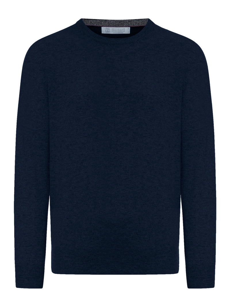 Brunello Cucinelli Men Essential Crew Neck Cashmere Sweater BRUNELLO CUCINELLI