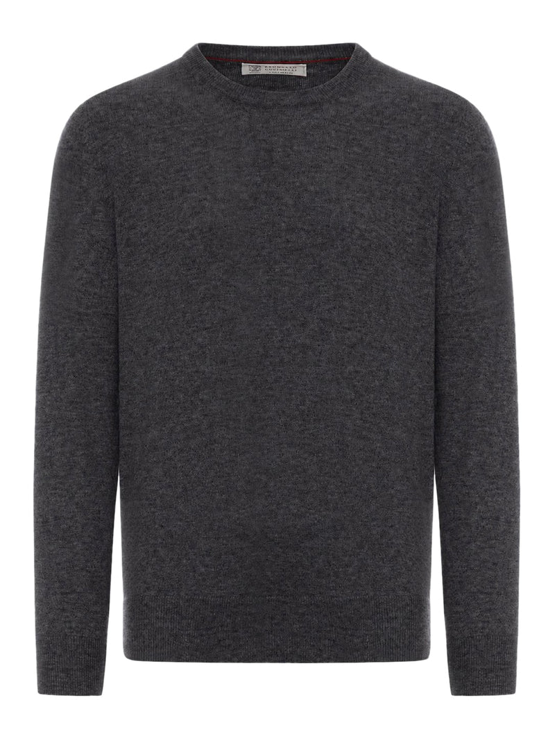 Brunello Cucinelli Men Essential Crew Neck Cashmere Sweater BRUNELLO CUCINELLI
