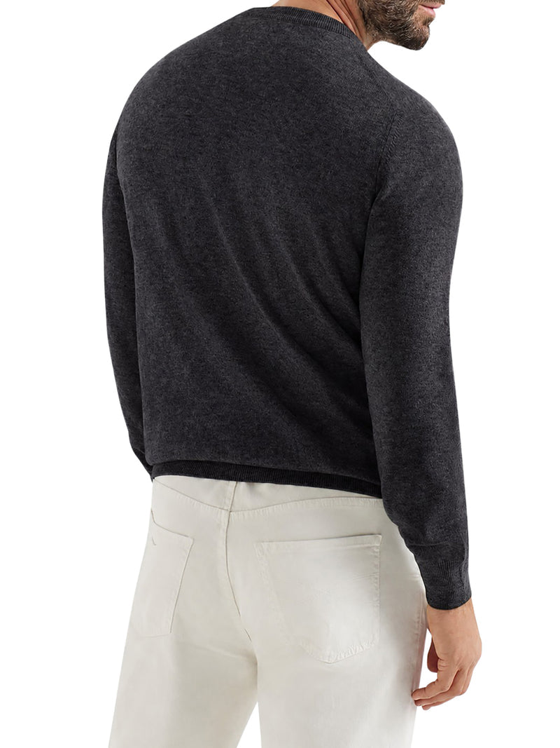 Brunello Cucinelli Men Essential Crew Neck Cashmere Sweater BRUNELLO CUCINELLI