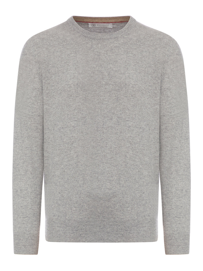 Brunello Cucinelli Men Essential Crew Neck Cashmere Sweater BRUNELLO CUCINELLI