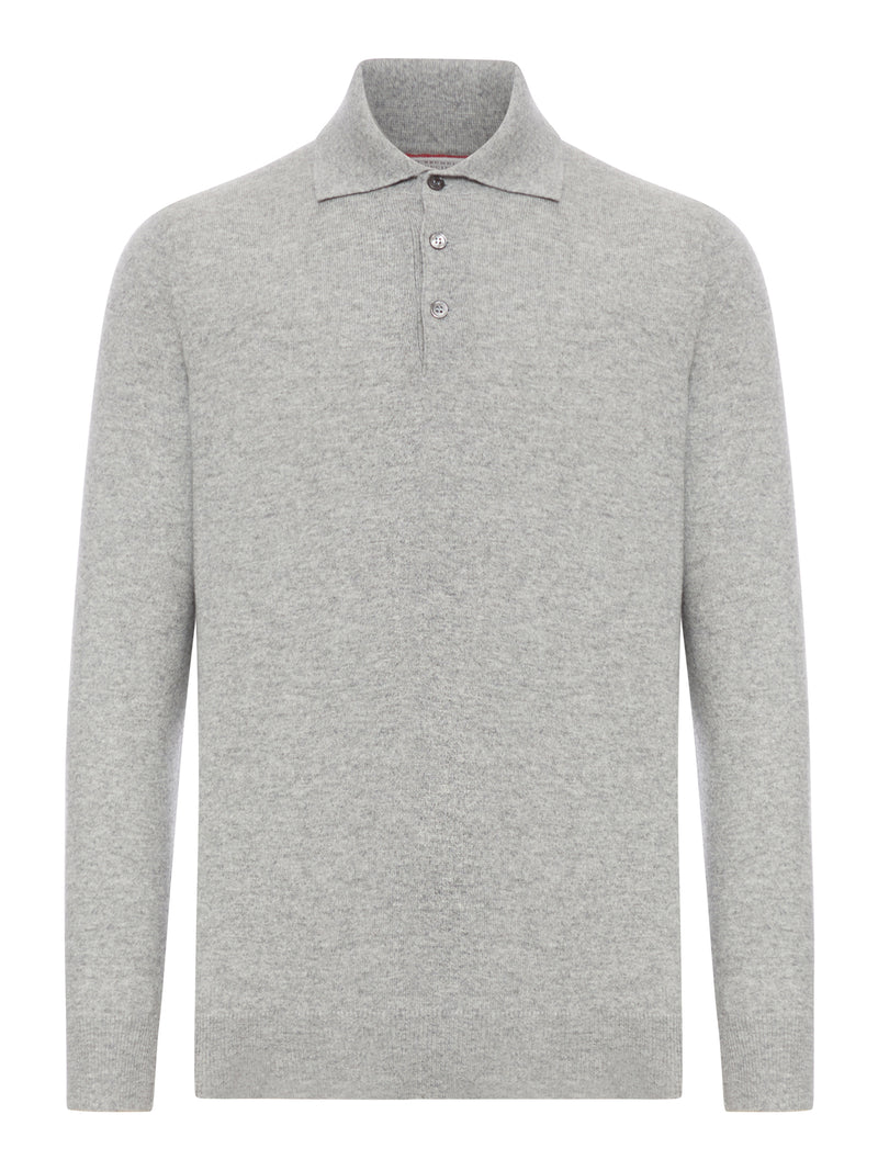 Brunello Cucinelli Men Cashmere Polo Style Sweater BRUNELLO CUCINELLI