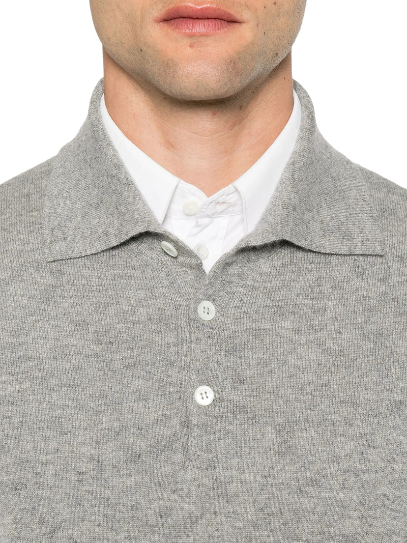Brunello Cucinelli Men Cashmere Polo Style Sweater BRUNELLO CUCINELLI