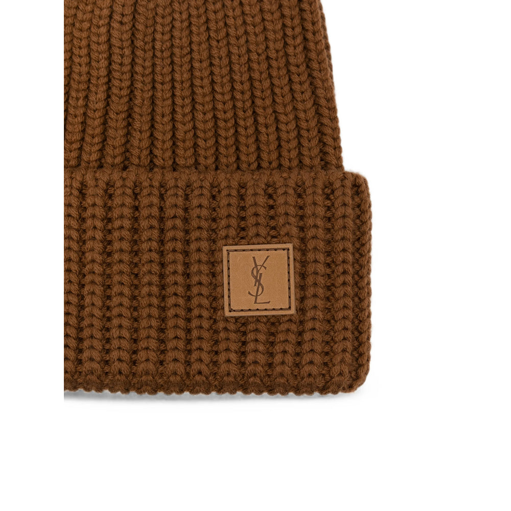 Saint Laurent Brown Hats Women SAINT LAURENT