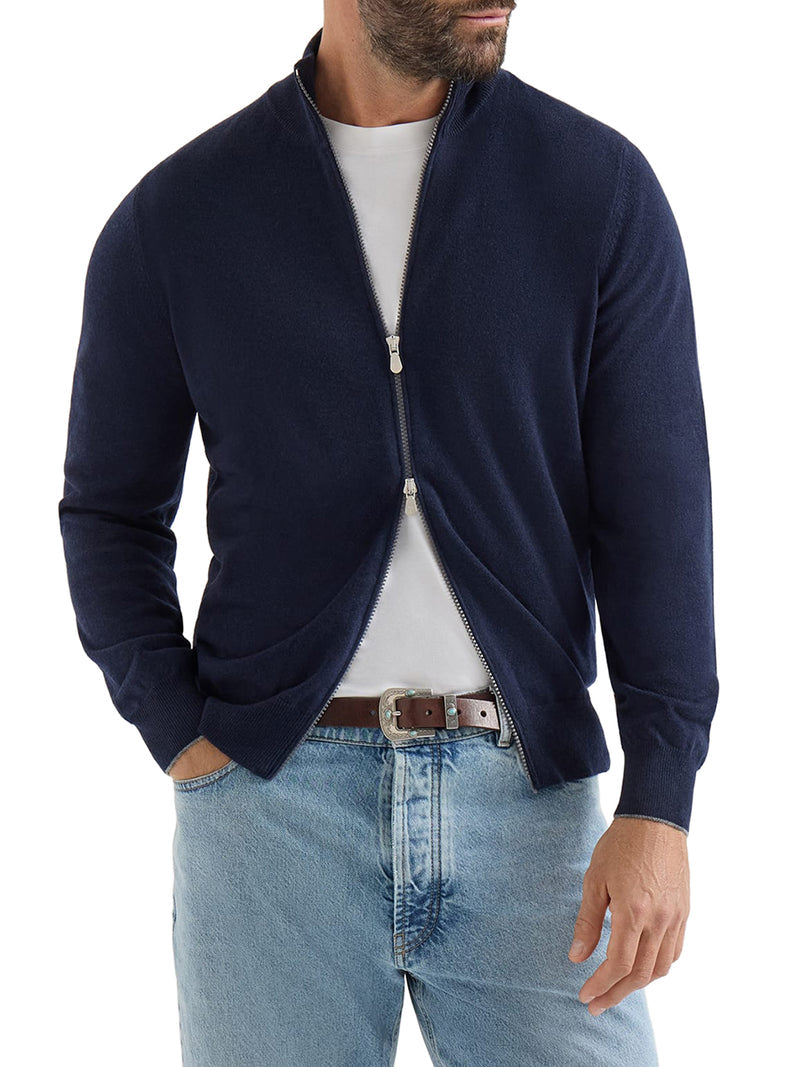 Brunello Cucinelli Men Cashmere Zip-Up Cardigan BRUNELLO CUCINELLI