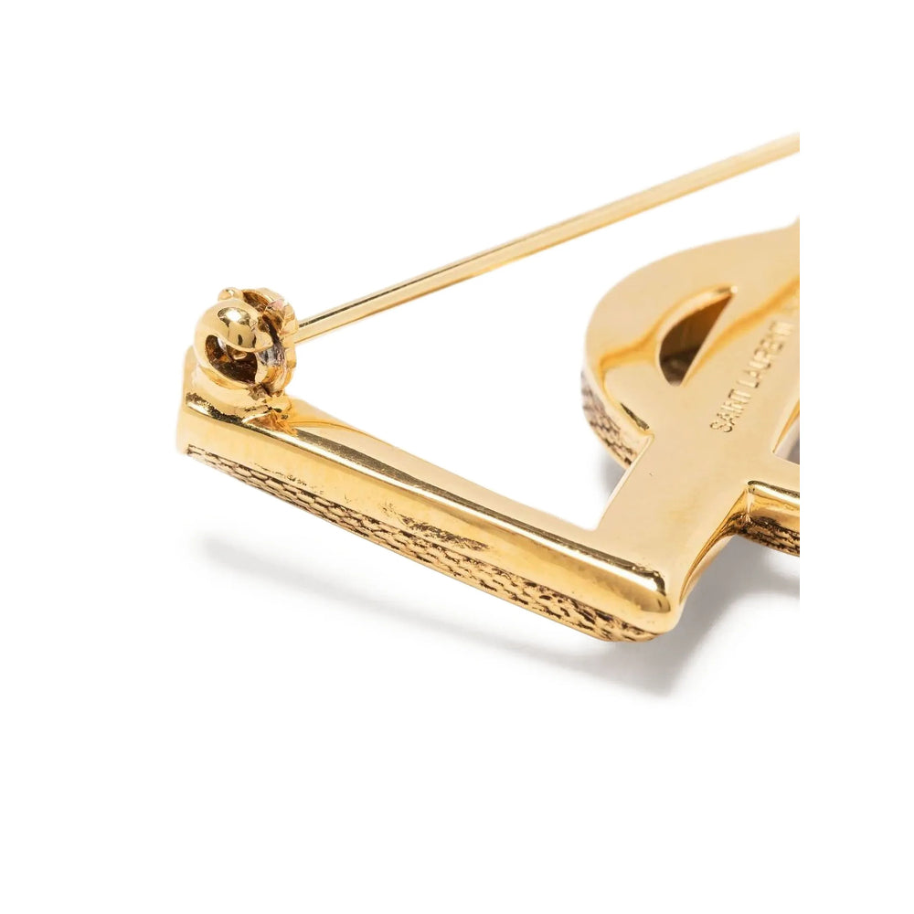 Saint Laurent Gold Brooches & Pins Men