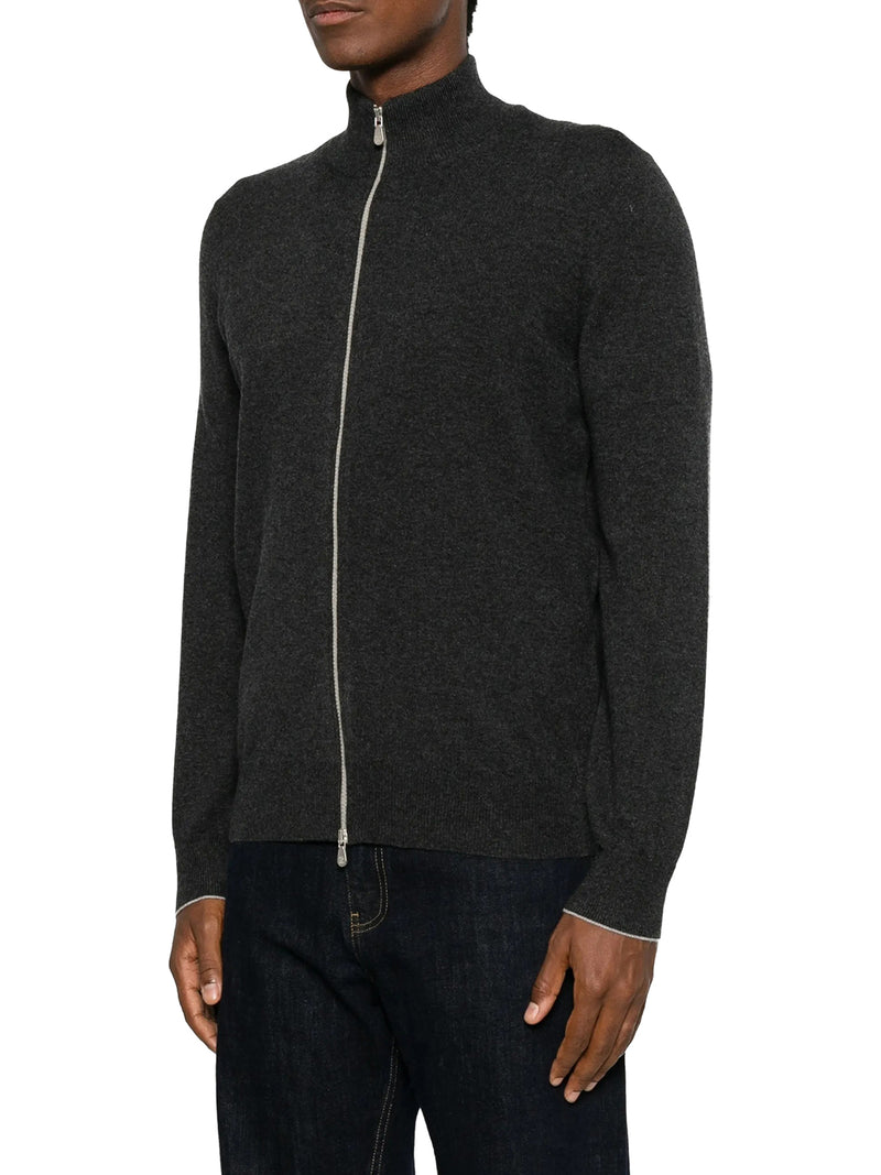 Brunello Cucinelli Men Cashmere Zip-Up Cardigan BRUNELLO CUCINELLI