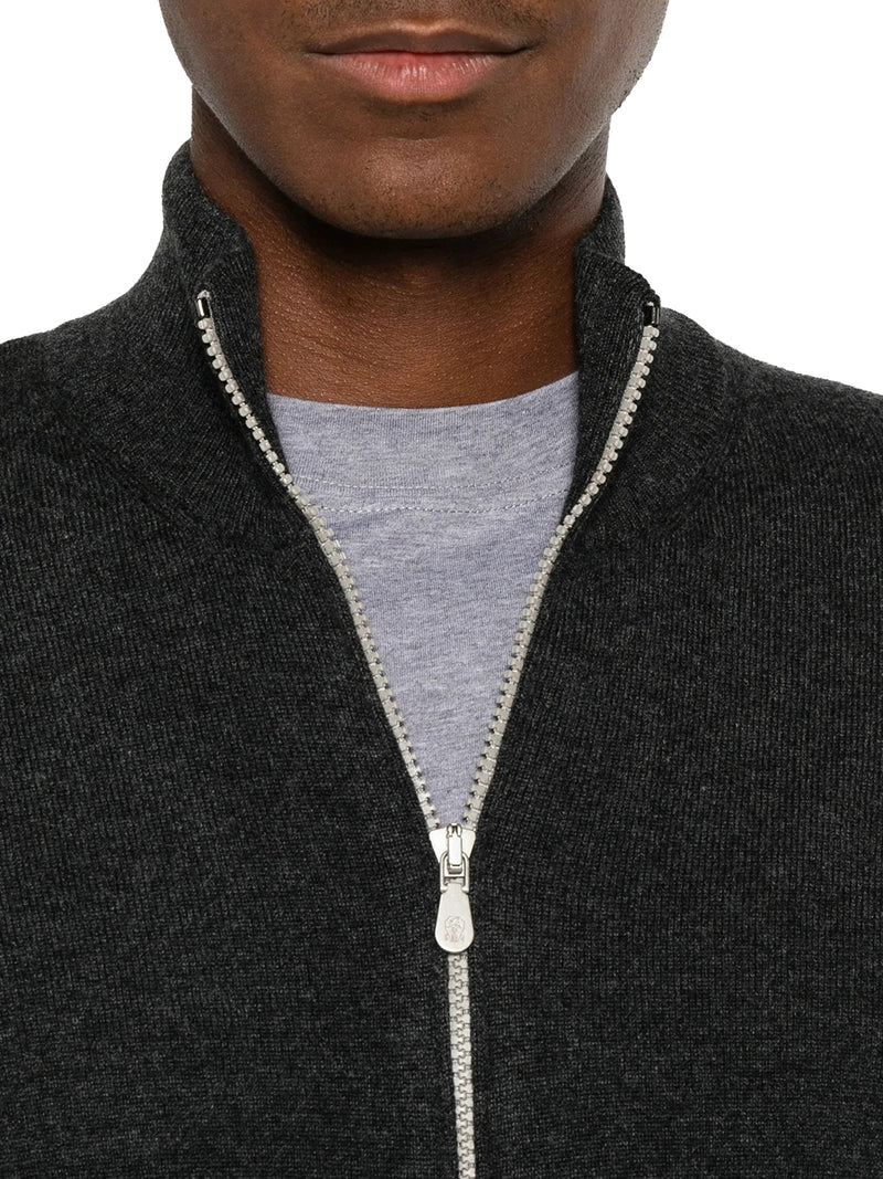 Brunello Cucinelli Men Cashmere Zip-Up Cardigan BRUNELLO CUCINELLI