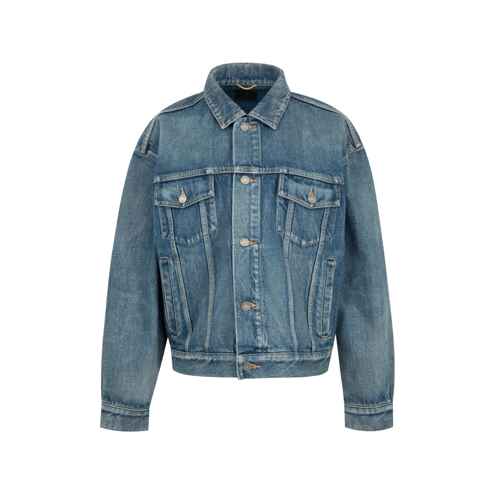 Saint Laurent Blue Jackets - Denim Jackets Women SAINT LAURENT