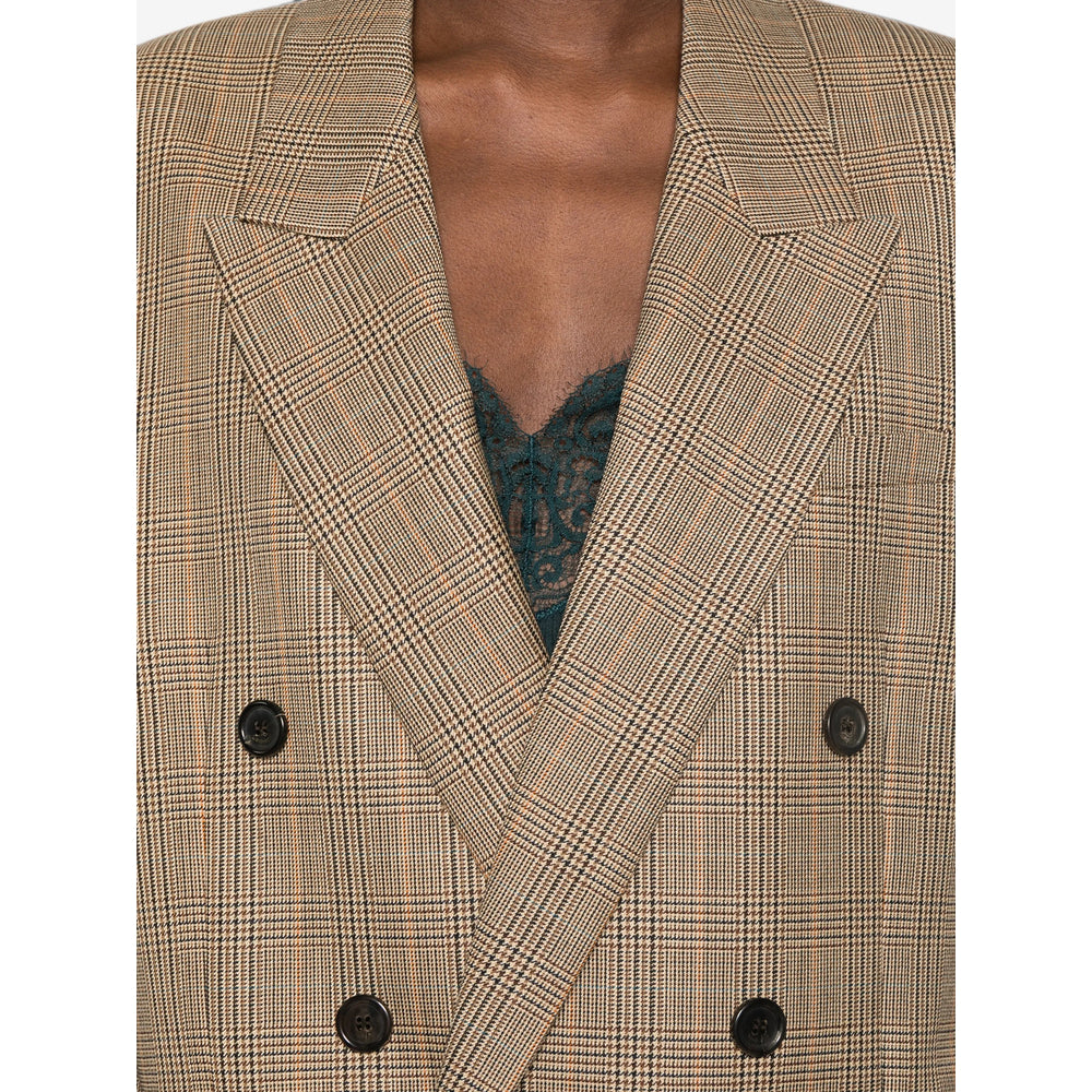 Saint Laurent Brown Jackets - Blazers Women SAINT LAURENT
