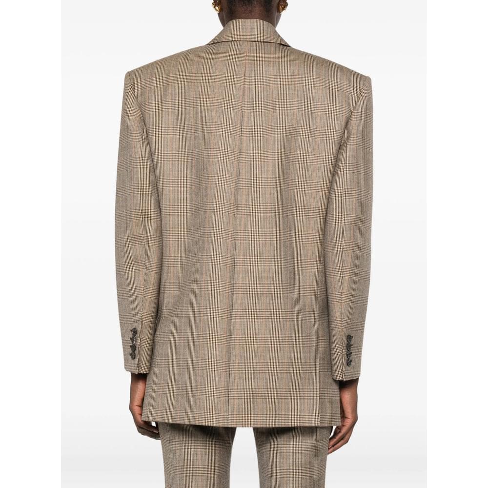 Saint Laurent Brown Jackets - Blazers Women SAINT LAURENT