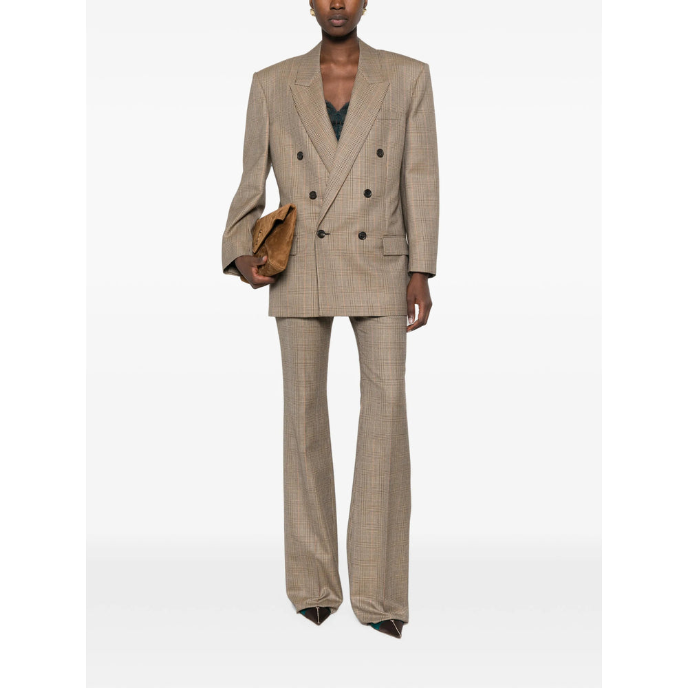Saint Laurent Brown Trousers - Flared Trousers Women SAINT LAURENT