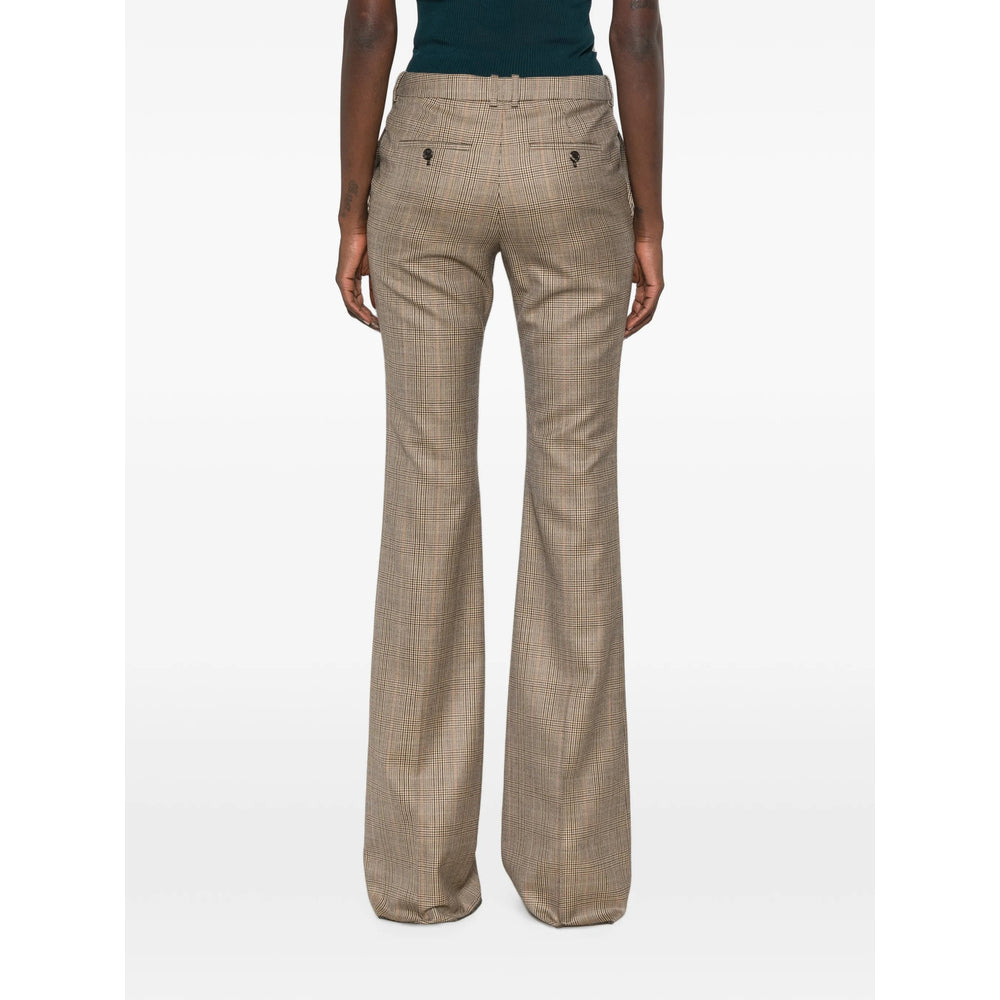 Saint Laurent Brown Trousers - Flared Trousers Women SAINT LAURENT