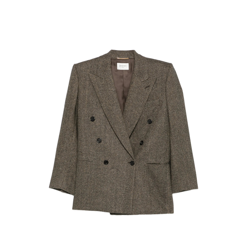 Saint Laurent Brown Jackets - Blazers Women