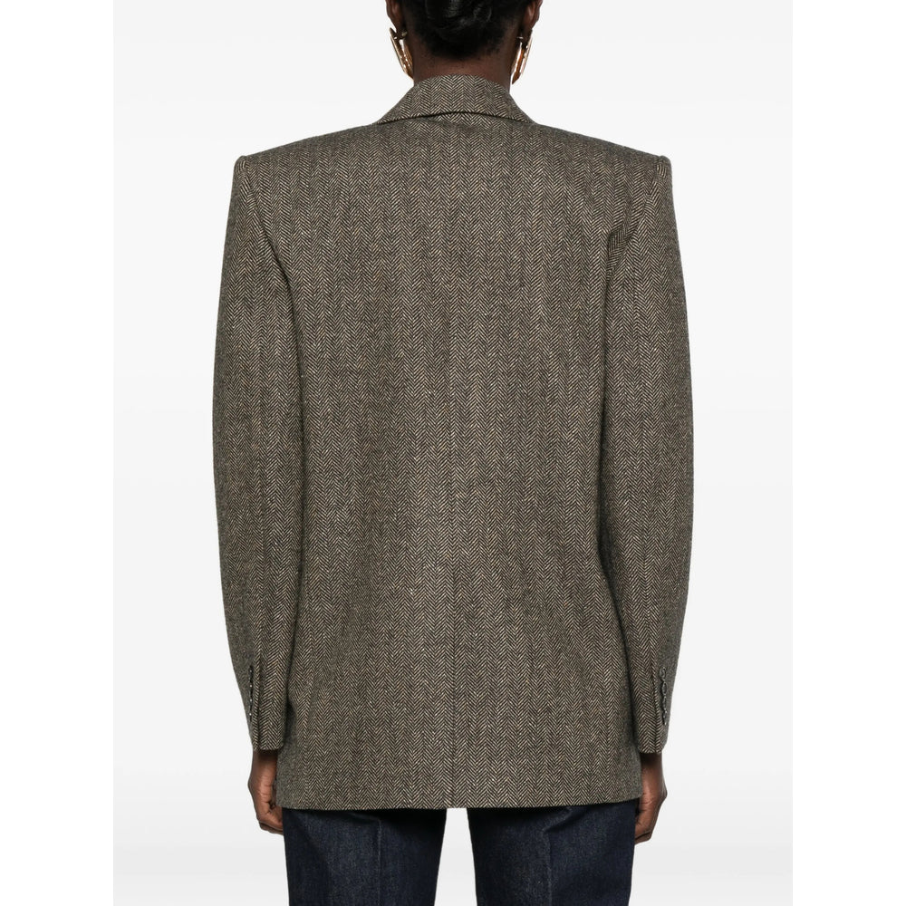 Saint Laurent Brown Jackets - Blazers Women