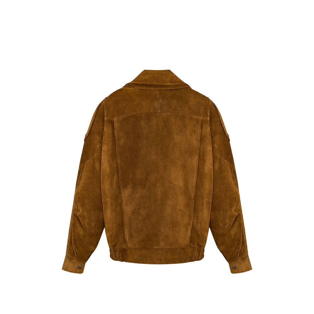 Saint Laurent Brown Jackets - Leather Jackets Women SAINT LAURENT
