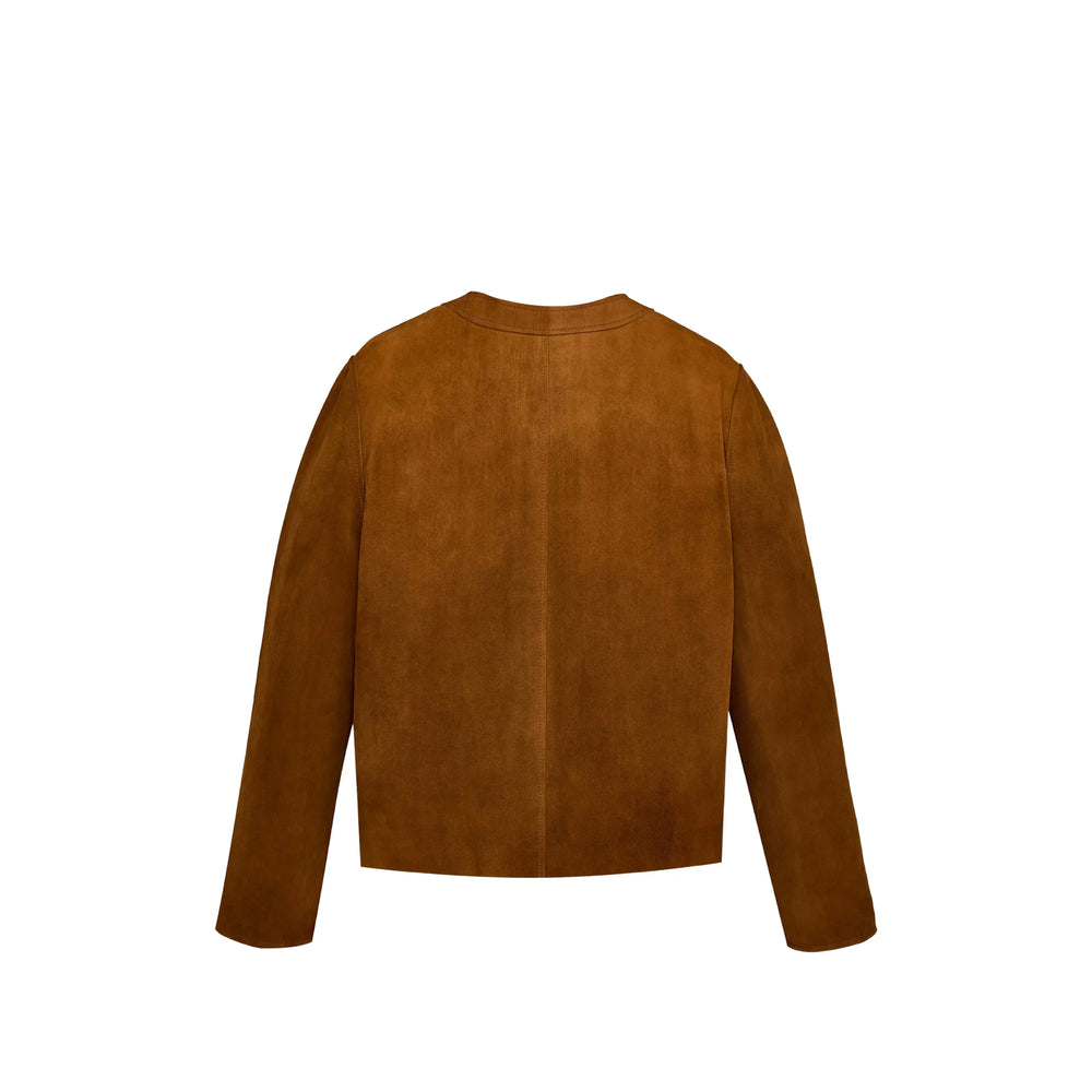 Saint Laurent Brown Jackets - Leather Jackets Women SAINT LAURENT
