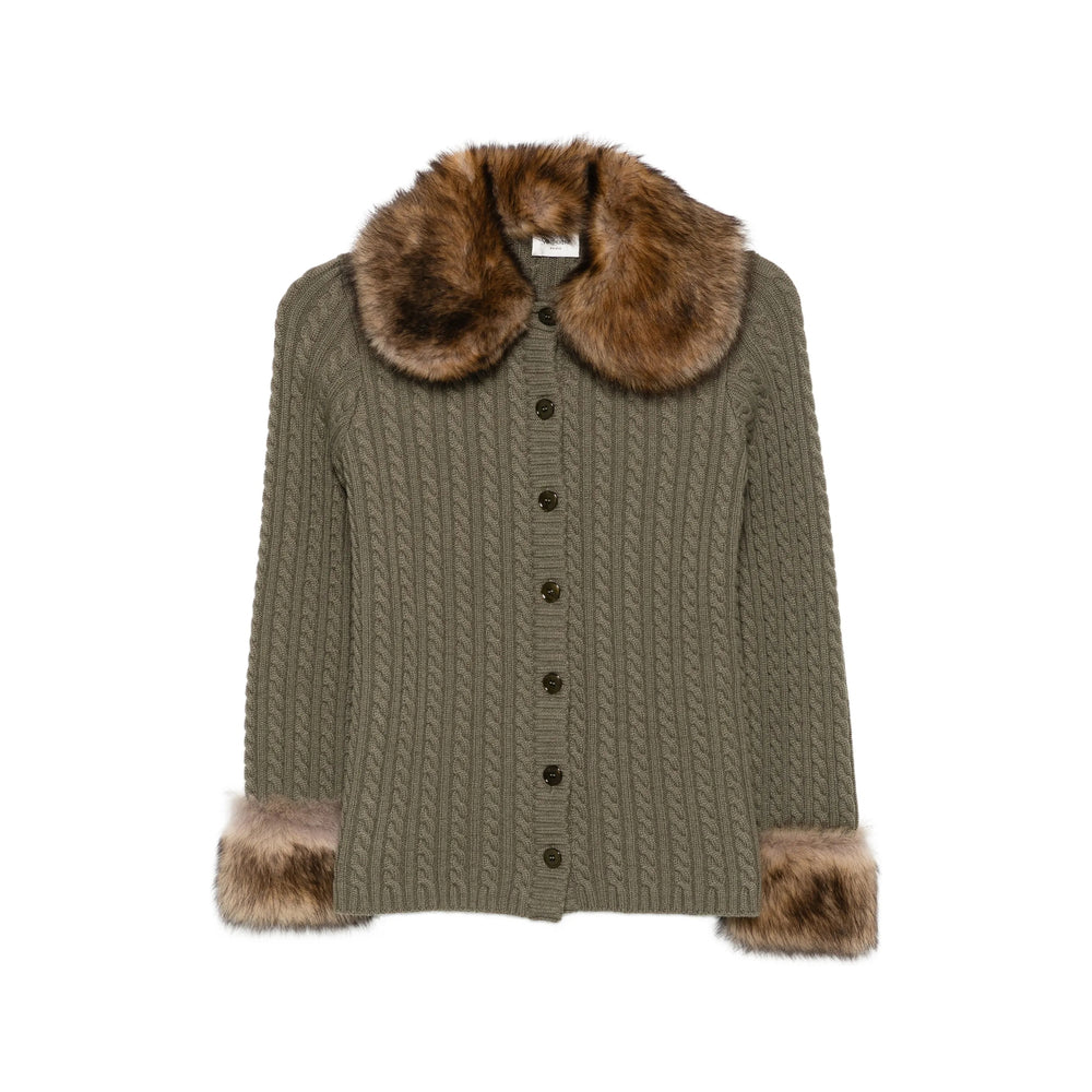 Saint Laurent Green Knitwear - Cardigans Women