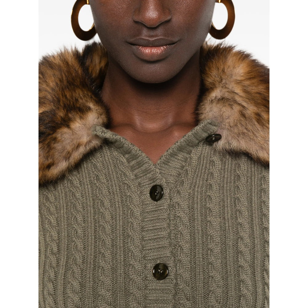 Saint Laurent Green Knitwear - Cardigans Women