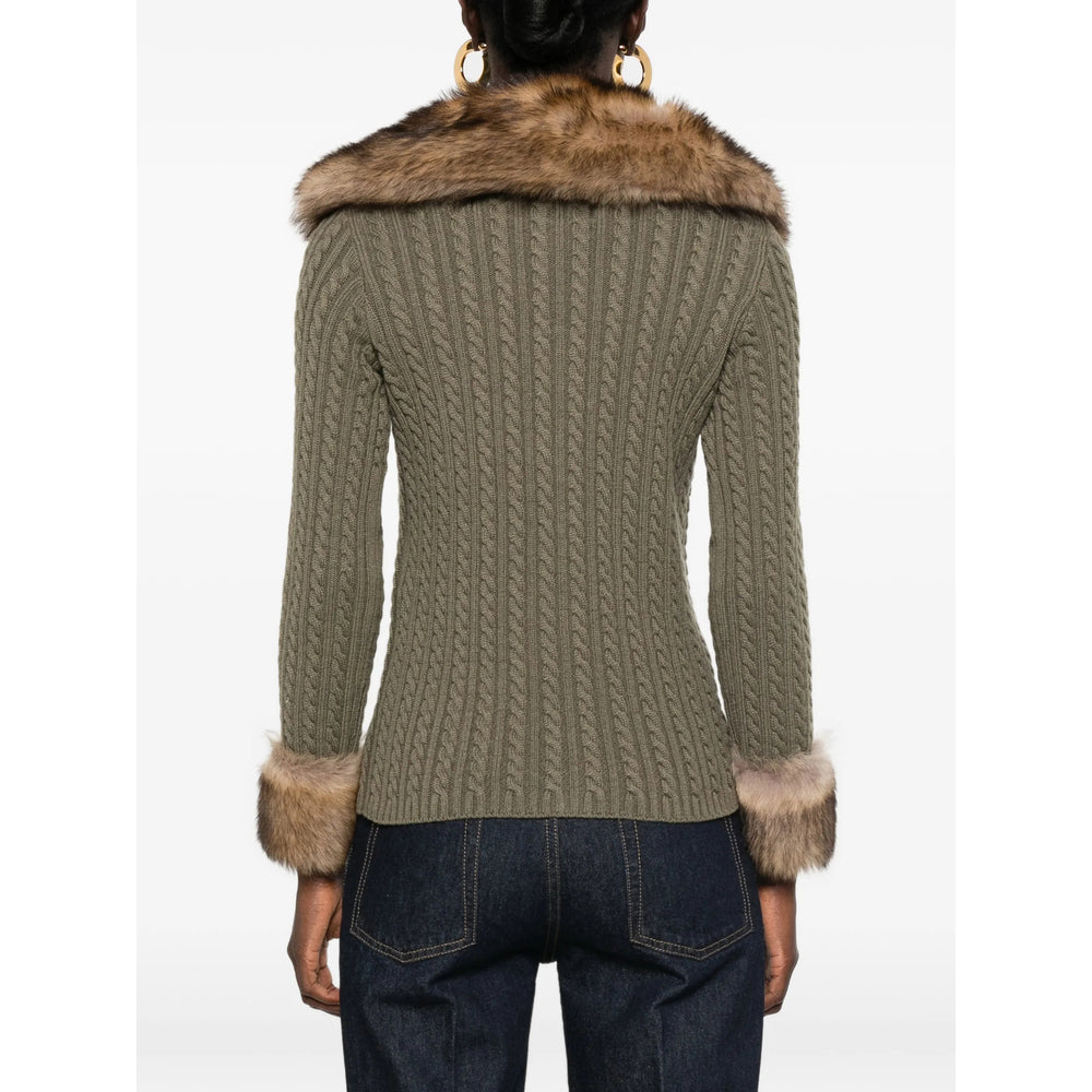 Saint Laurent Green Knitwear - Cardigans Women