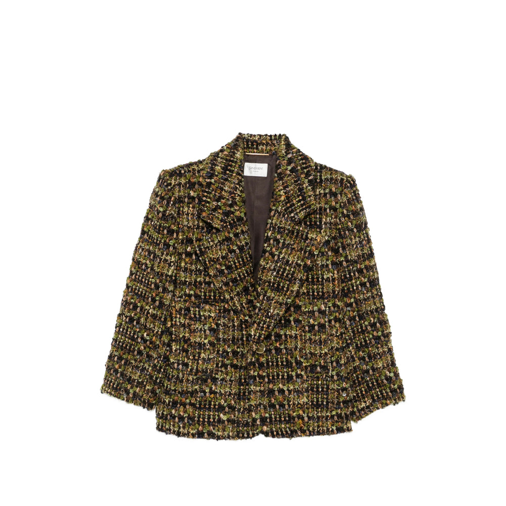 Saint Laurent Green Jackets - Tweed Jackets Women SAINT LAURENT