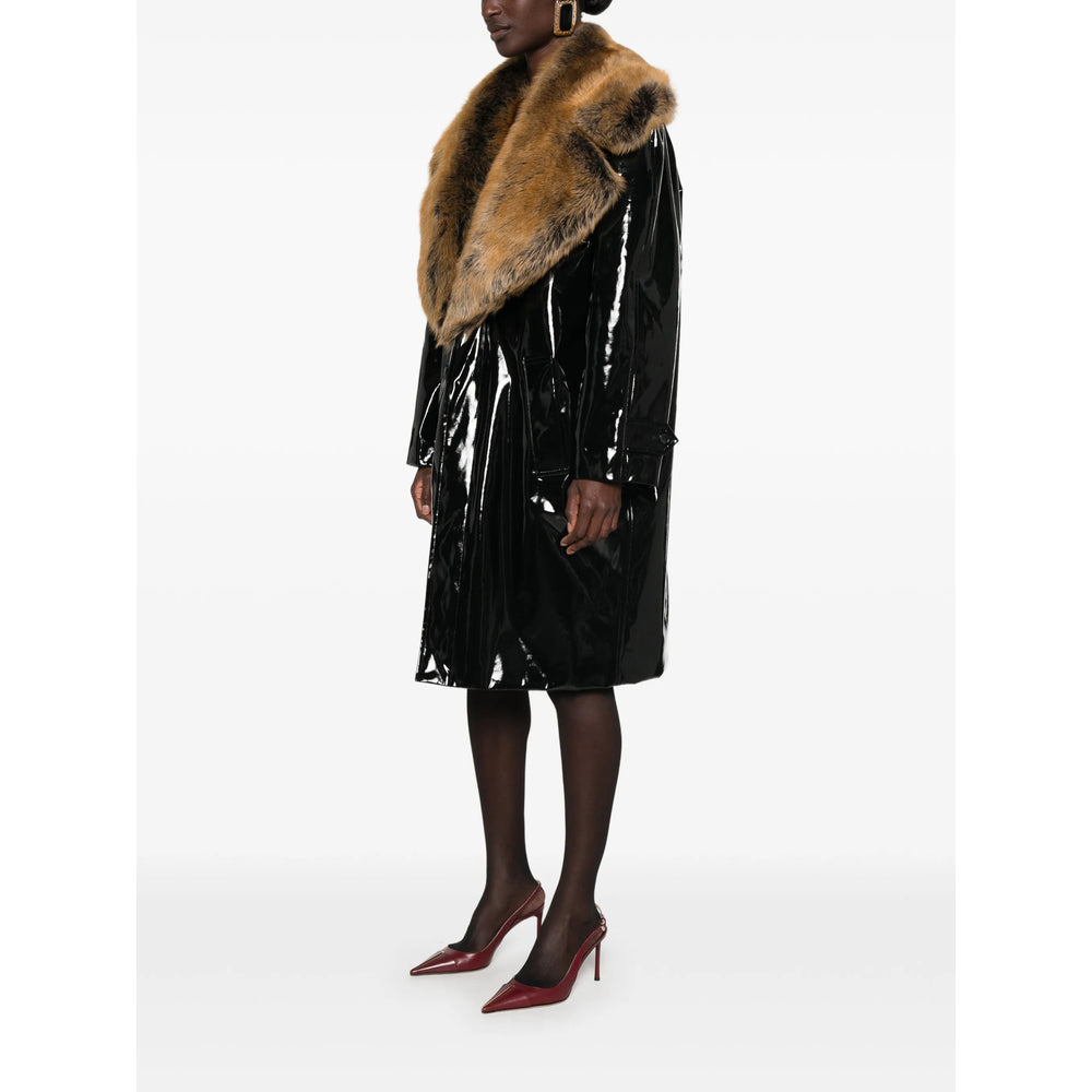 Saint Laurent Black Coats - Single Breasted Coats Women SAINT LAURENT