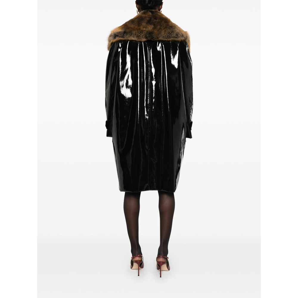 Saint Laurent Black Coats - Single Breasted Coats Women SAINT LAURENT