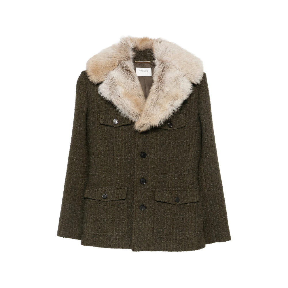 Saint Laurent Green Jackets - Oversized Jackets Women SAINT LAURENT