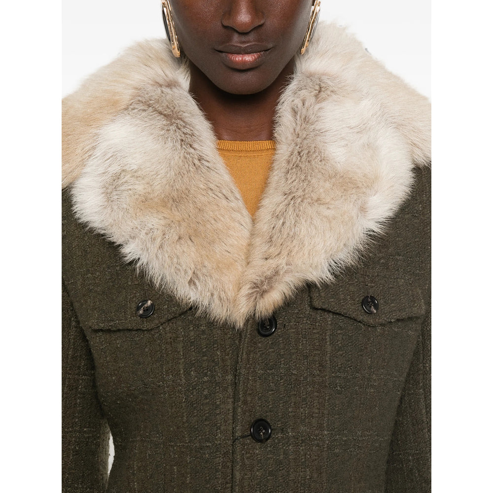 Saint Laurent Green Jackets - Oversized Jackets Women SAINT LAURENT